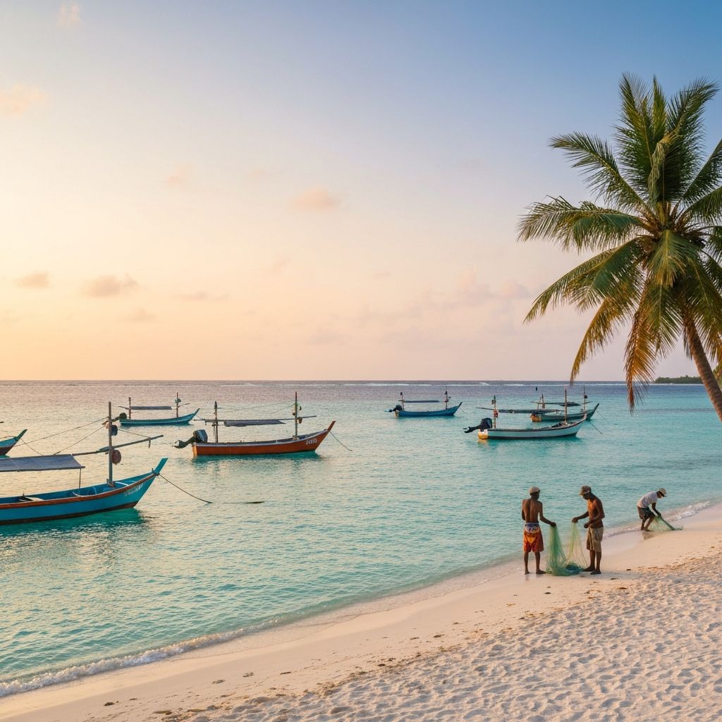 Traditional fishing boats on the beach